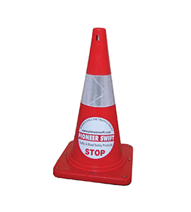 Safety Cone 500mm with Rubber Base